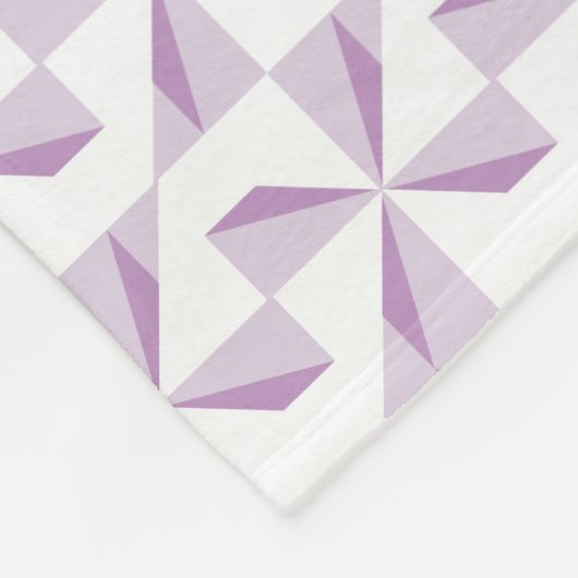 Lila Pinräder Fleecedecke (Ecke)