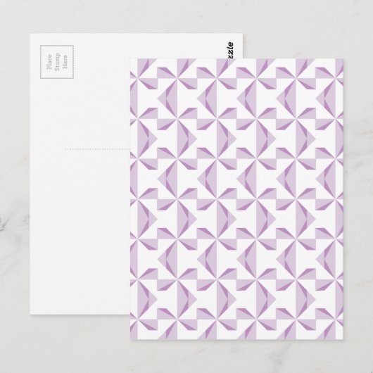 Lila Pinräder Postkarte (Vorne/Hinten)