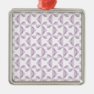 Lila Pinräder Silbernes Ornament