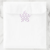 Lila Pinräder Stern-Aufkleber (Tasche)