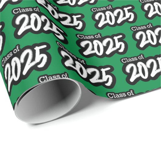 Lila Pinselklasse 2025 Wrapping Paper Geschenkpapier (Rolleneckpunkt)