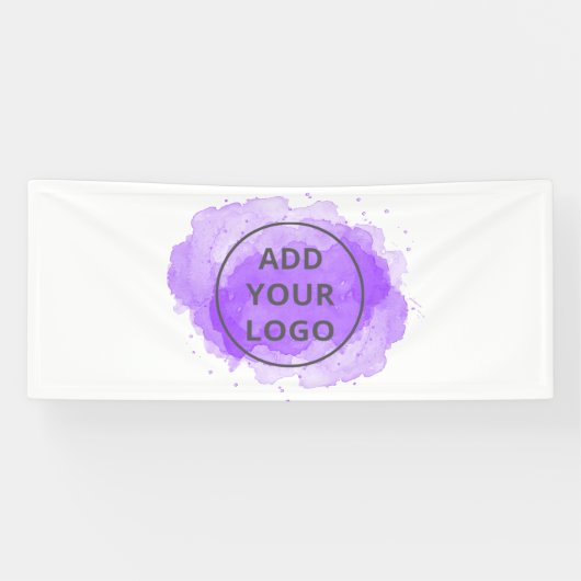 Lila Pinselstrich in Aquarellfarben hochladen Banner (Horizontal)