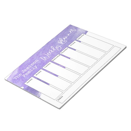 Lila Pinselstrich Notizblock (angewinkelt)