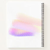 Lila Pinselstriche, nach Kundenwunsch in Rosa Notizblock (Rückseite)