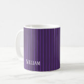 Lila Pinstreifen Kaffeetasse (Vorderseite Links)
