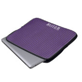 Lila Pinstreifen Laptopschutzhülle (Vorne Knopf)