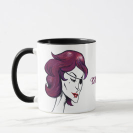 Lila Piratenlady Violette Haare Frau Zeichnung Kun Tasse