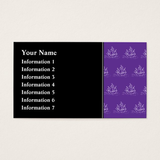 Lila Piratenschiff-Muster. (Vorderseite)