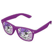 Lila Piratenübergang Sonnenbrille (Schrägansicht)