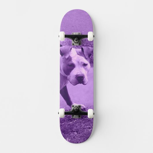 Lila Pit Bull-Skateboard Skateboard (Vorderseite)