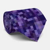 Lila Pixel Krawatte (Gerollt)