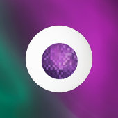 Lila Pixelart | Three Star Pong Pong Ball Tischtennisball