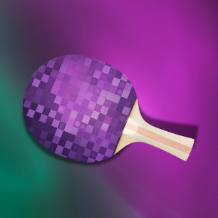 Lila Pixelart   Tischtennis Schläger