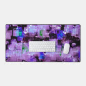 Lila Pixelfläche Schreibtischunterlage (Tastatur & Maus)