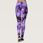 Lila pixelförmige Leggings (Rückseite)