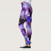 Lila pixelförmige Leggings (Links)