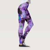 Lila pixelförmige Leggings (Rechts)