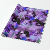 Lila Pixelwrapping-Papier Geschenkpapier (Ungerollt)