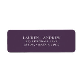 Lila Plakat-Minimalistische Rücksendeadresse
