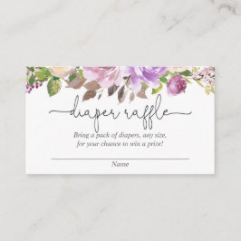 Lila Plakatkarten für Baby Dusche Begleitkarte