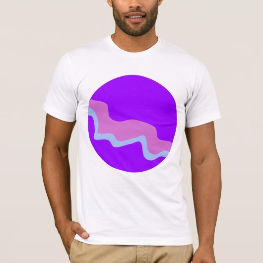 Lila Planet Mens T - Shirt (Vorderseite)
