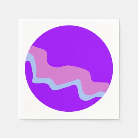 Lila Planet Paper Napkins Serviette (Vorderseite)