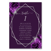 Lila Planiersilber Tischnummer (Rückseite)