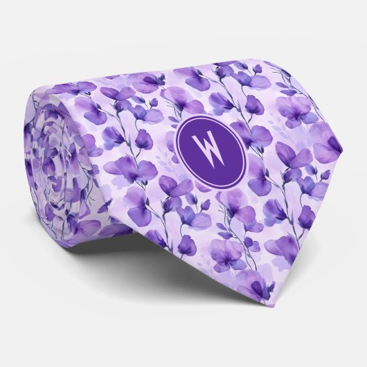 Lila Platterbsen Krawatte (Gerollt)