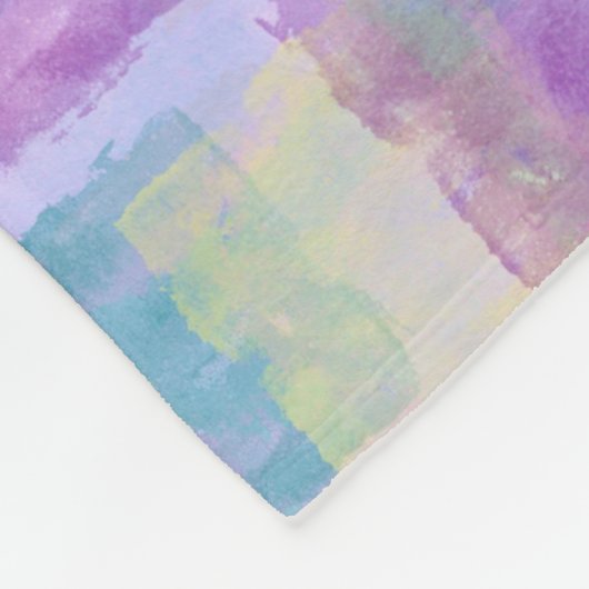 Lila Plätze Abstrakt Fleece Blanken (Ecke)