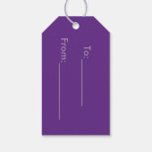 Lila Plätze Geschenkmarke Geschenkanhänger (Rückseite)