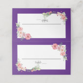 Lila Platzkarte (Außenseite Aufgefaltet)