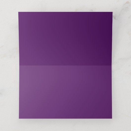 Lila Platzkarte der geometrischen Tafelform (Innenseite Aufgefaltet)
