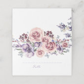 Lila Platzkarte des Blumenwassers (Außenseite Aufgefaltet)