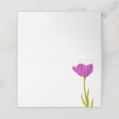 Lila Platzkarten der Tulpe Aquarellkunst (Außenseite Aufgefaltet)