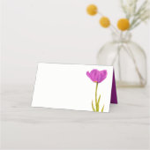 Lila Platzkarten der Tulpe Aquarellkunst (Vorderseite)