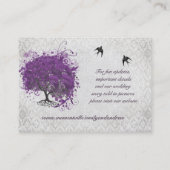 Lila Platzkarten des Herzblattes Tree (Rückseite)