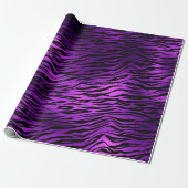 Lila Plum Amethyst Black Tiger Tier Abstrakt Geschenkpapier (Ungerollt)