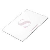 Lila Plum Dark Berry Monogram Stilvolle Schreibmas Notizblock (angewinkelt)