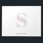 Lila Plum Dark Berry Monogram Stilvolle Schreibmas Notizblock<br><div class="desc">Moderne Minimal Dark Lila Plum Berry Monogram Stilvolle Schreibmaschine Notepad,  passen sie mit Ihrem eigenen Anfangsmonogramm und Namen an.</div>