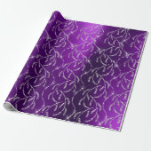 Lila Plum Funkelnd Laurel Silver Diamonds Geschenkpapier (Ungerollt)