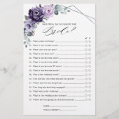 Lila Plum Silver Floral Bloom Brautparty (Vorderseite)