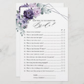 Lila Plum Silver Floral Bloom Brautparty (Vorne/Hinten)