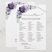 Lila Plum Silver Floral Bloom Brautparty (Vorne/Hinten)