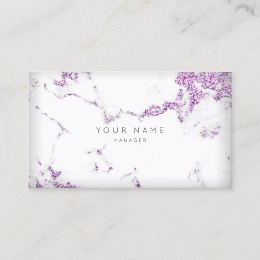Lila Plum White Gray Carrara Marmor Verabredung Terminkarte (Vorderseite)