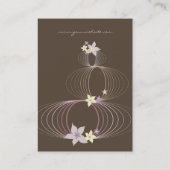 Lila Plumeria Frangipani Blume Chic Ikebana Zen Visitenkarte (Rückseite)