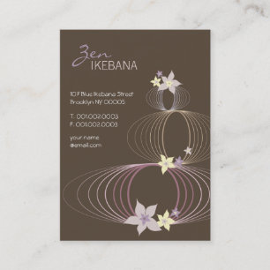 Lila Plumeria Frangipani Blume Chic Ikebana Zen Visitenkarte