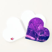 Lila Pohutukawa Herz Notizblock (Innenseite)