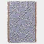 Lila Poinsettias & Snowflakes Weihnachten Decke (Vorderseite Vertikal)