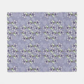 Lila Poinsettias & Snowflakes Weihnachten Fleecedecke (Vorderseite (Horizontal))