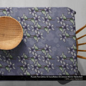 Lila Poinsettias & Snowflakes Weihnachten Tischdecke